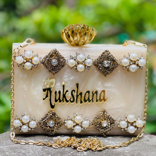 Acrylic Name Clutch