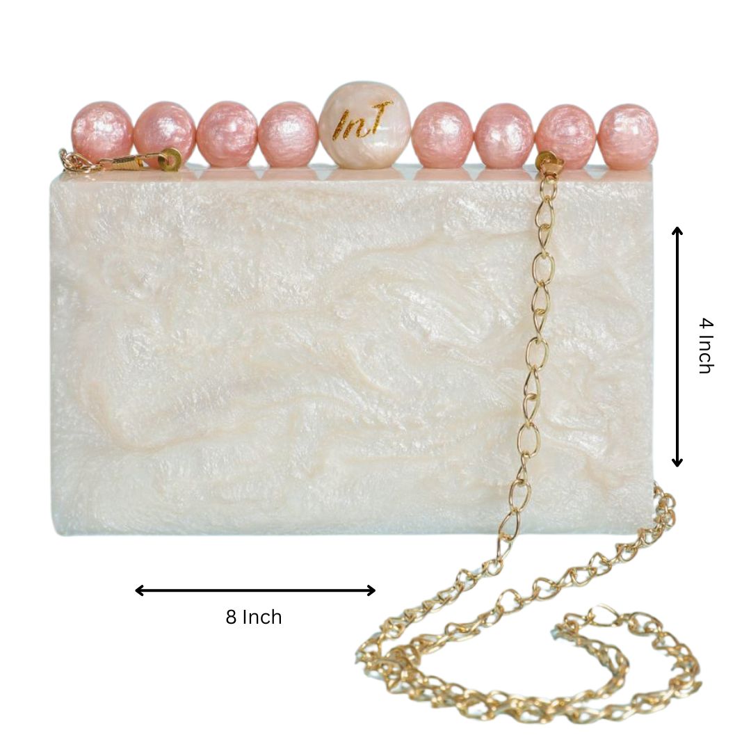 Indiaztrend Resin Ball PartyWomen Clutch Bag