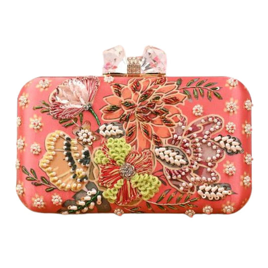 Printed Embroidery Party Clutch Bag for Women