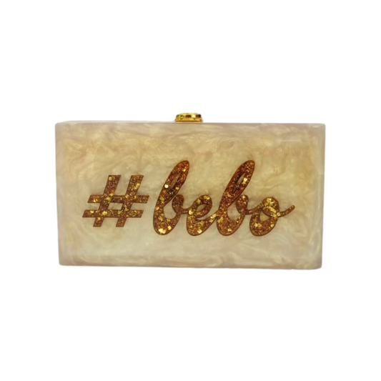 Acrylic Embossed Name Clutch