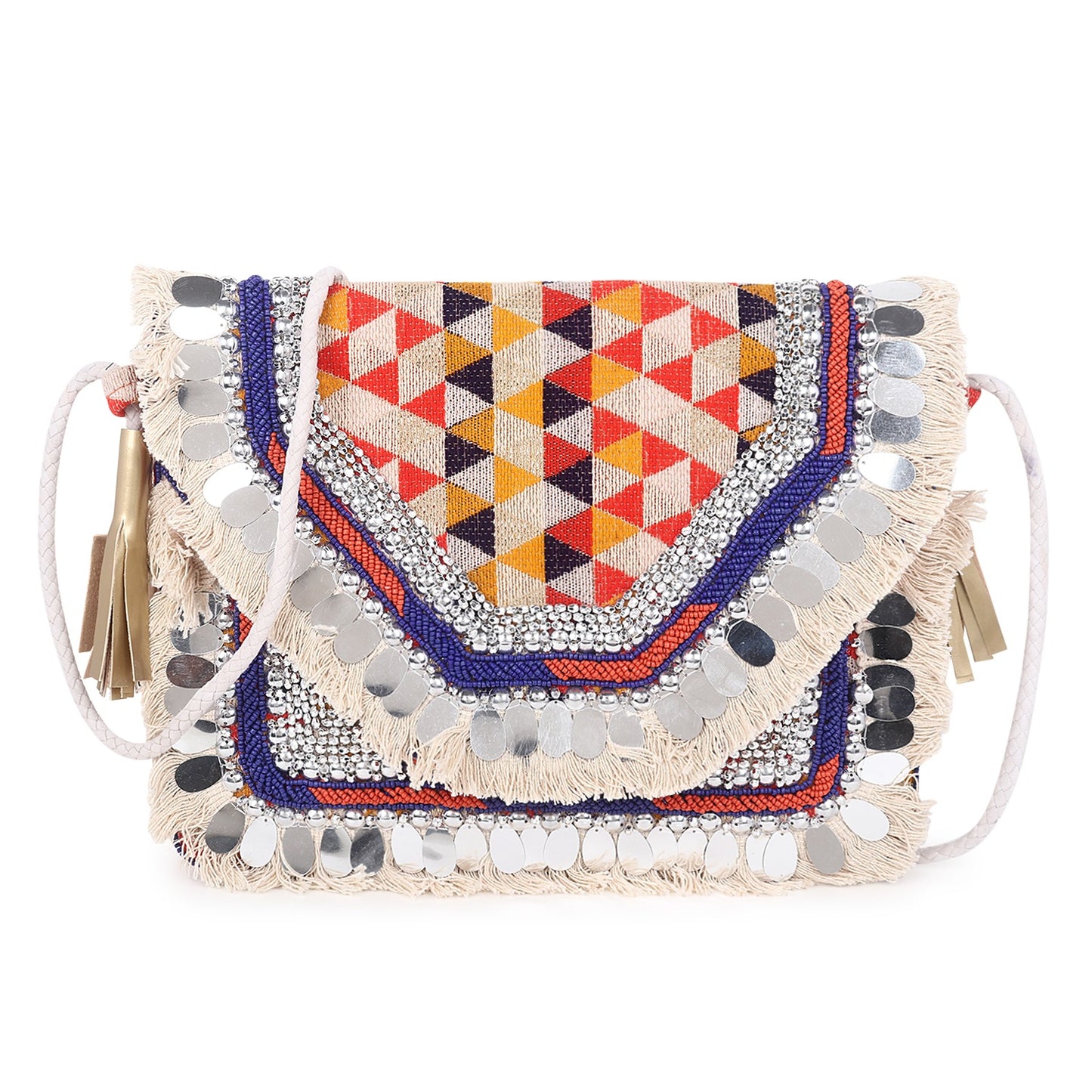 Boho Jacquard Flap Bag