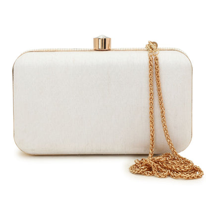 Pearl Bead Embroidery Customised Initial Name Clutch Bag