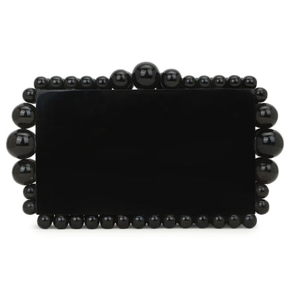 Black Designer Luxury Resin Ball Party Women Clutch Bag