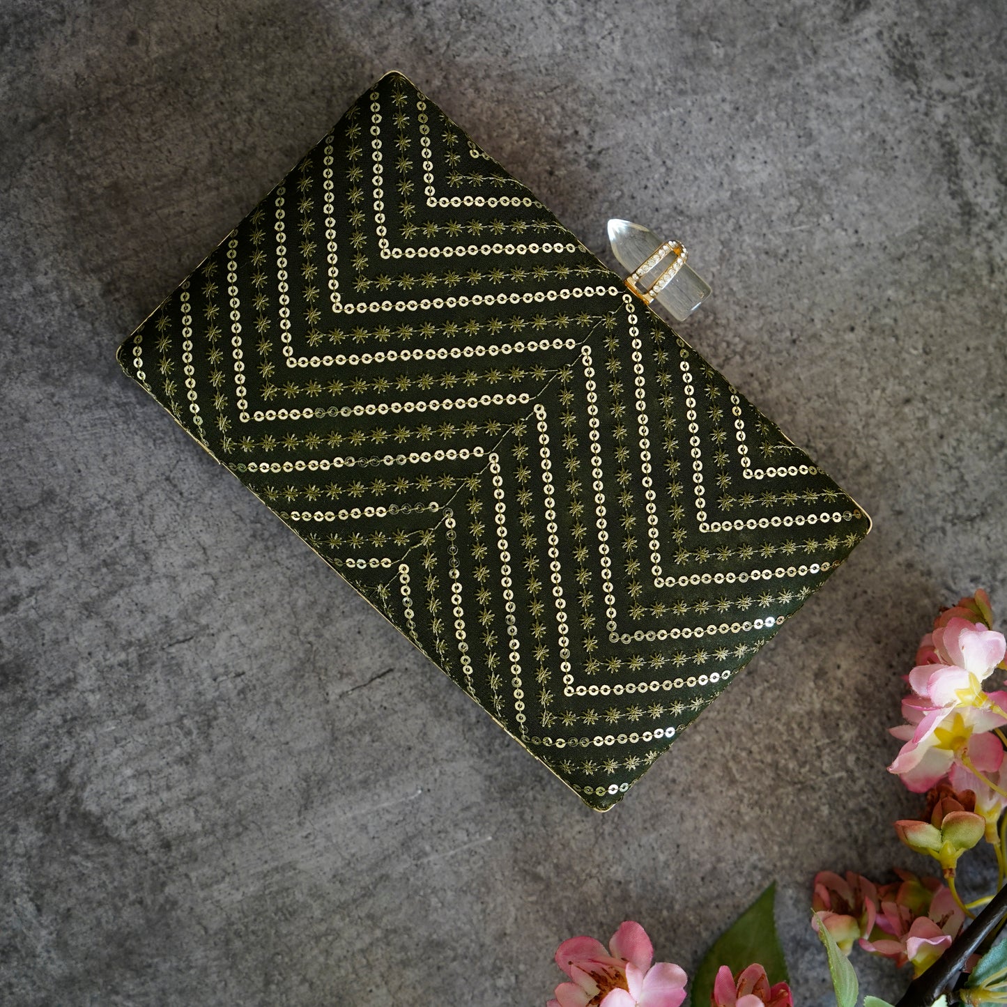 Green Party Wedding Clutch