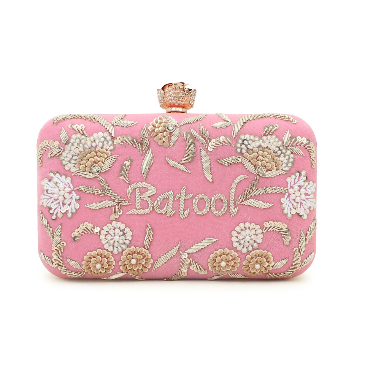 Bridal Customised Embroidery Name Women Clutch Bag