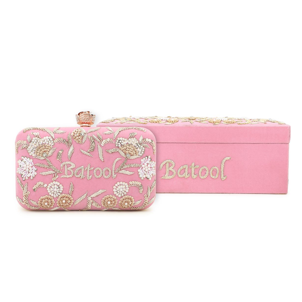 Customised Bangle Box & Personalised Clutch for Wedding Trousseau Gift Set