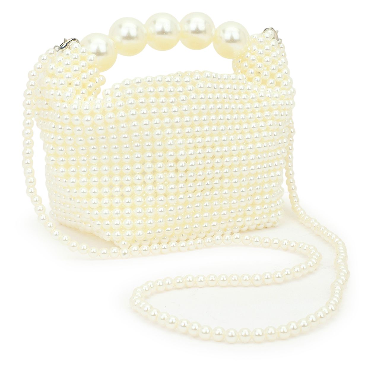 Bead Pearl Sling Clutch Purse