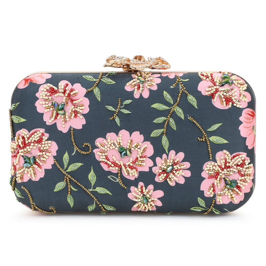 Printed Embroidery Party Clutch Bag for Women