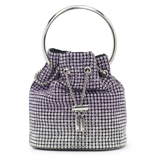 Purple Silver Handle Party Bag