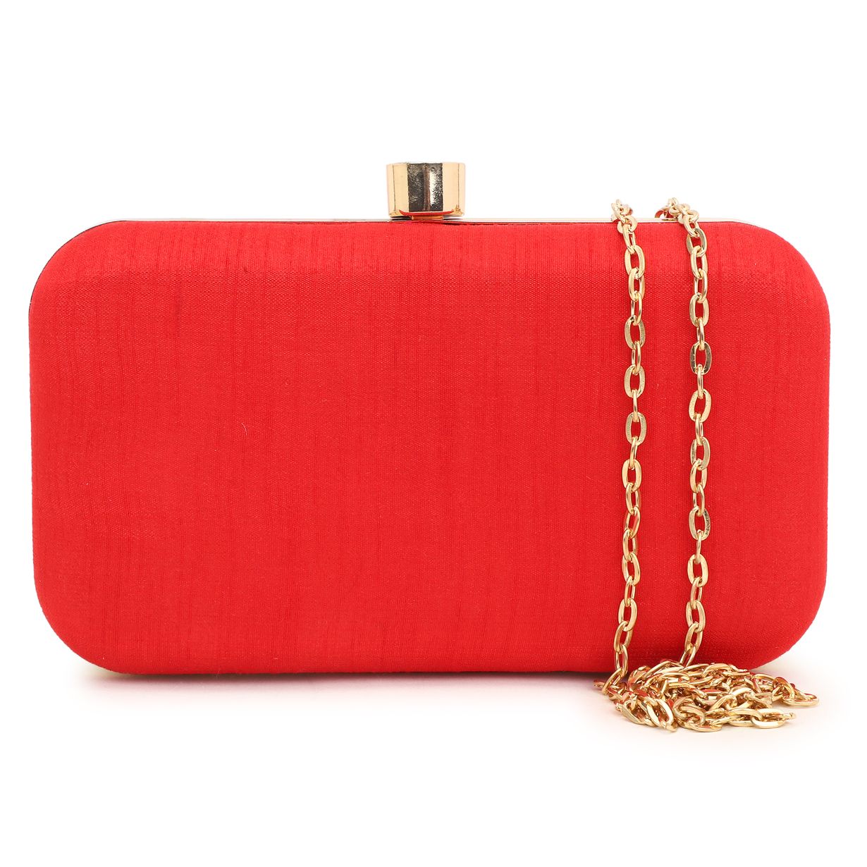 Customised Red Embroidery Name Clutch Bag