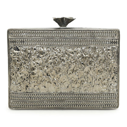 Handcrafted Silver Wire Brass Metal Clutch – Elegant & Timeless