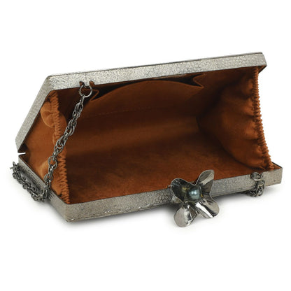 Handcrafted Silver Wire Brass Metal Clutch – Elegant & Timeless