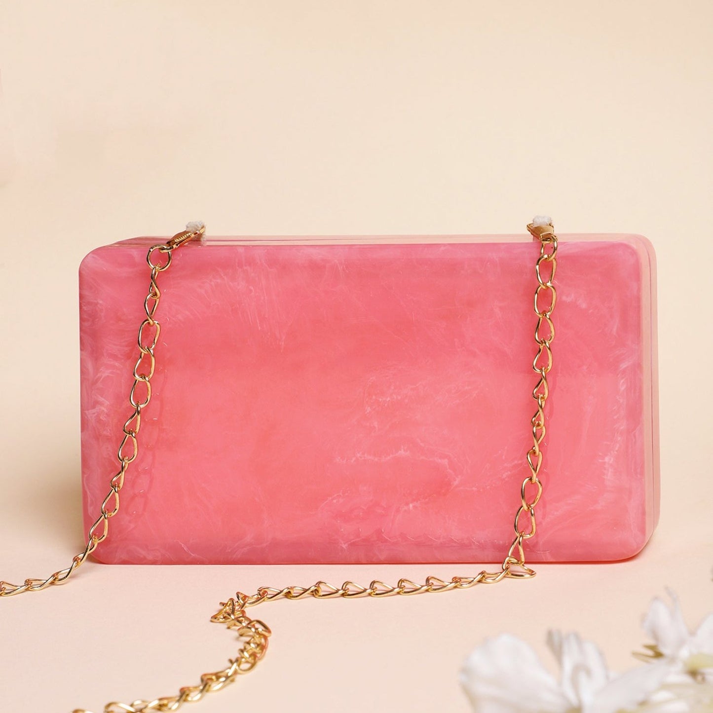 Resin Pink Clutch