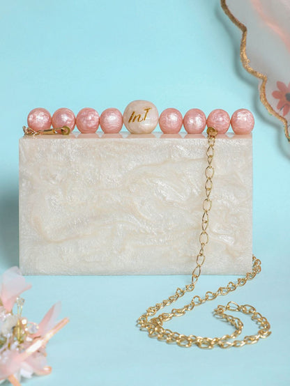 Indiaztrend Resin Ball PartyWomen Clutch Bag