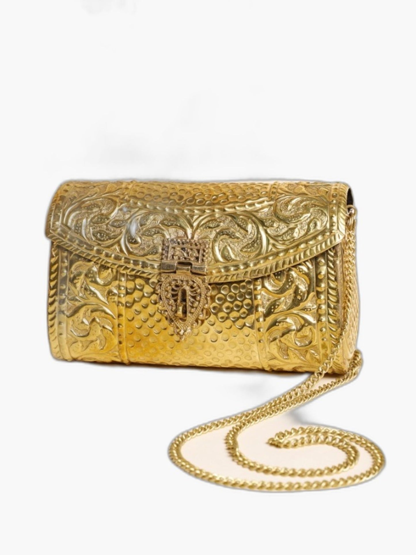 Vintage Golden Brass Clutch