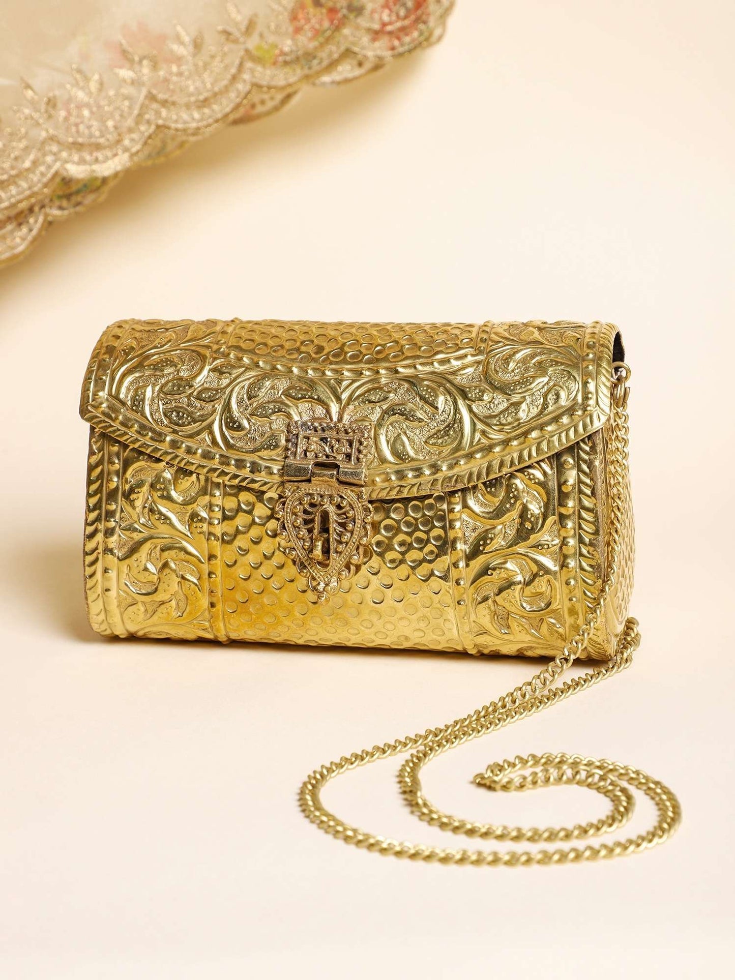 Vintage Golden Brass Clutch