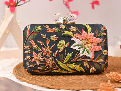 Printed Embroidery Party Clutch Bag for Women