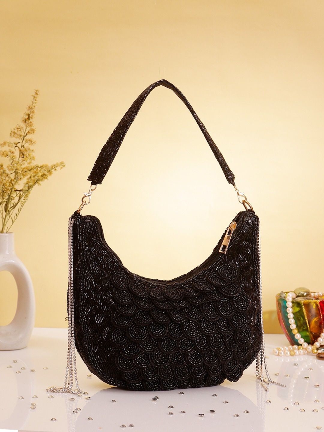 Designer Bead Embroidery Handbag