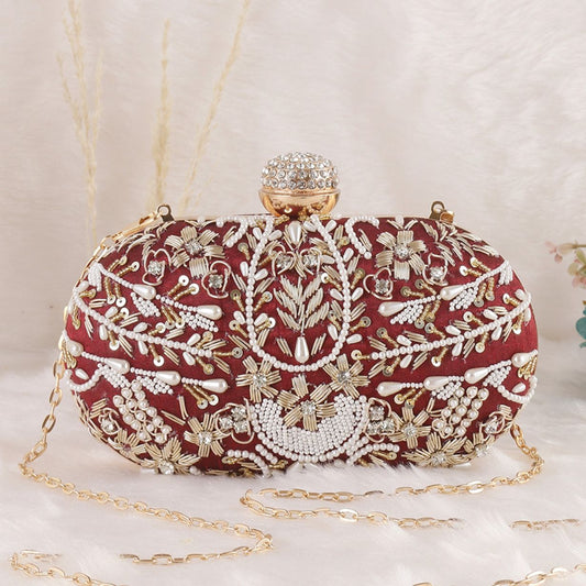 Designer Embroidery Bridal Clutch Bag