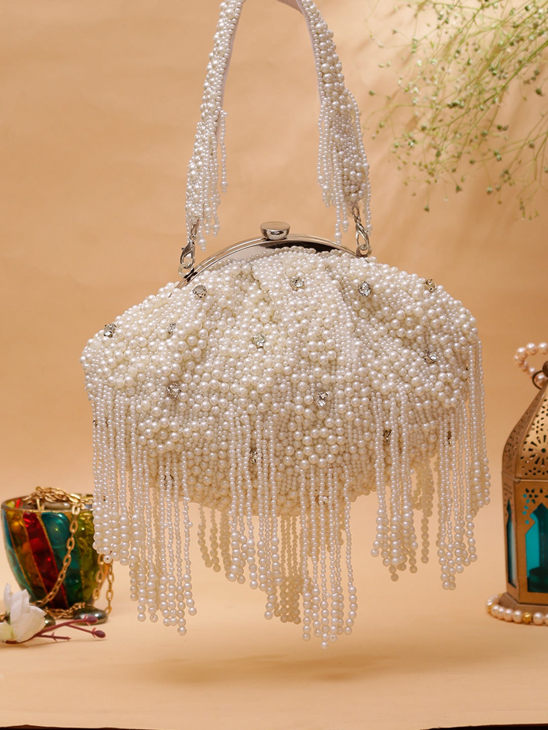 Long Tassel Embroidery Soft Pouch Bag