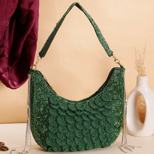 Designer Bead Embroidery Handbag