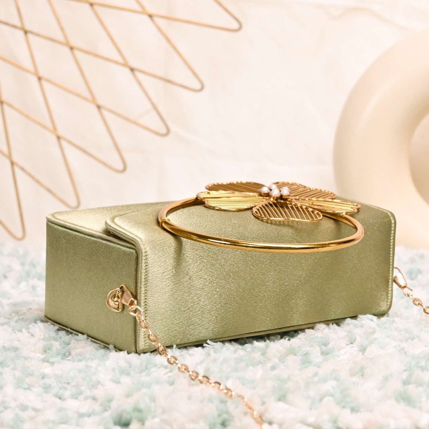 Mini Box Brass Handle Bag