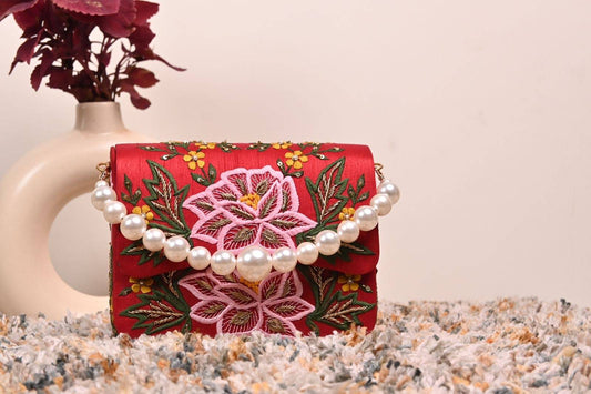 Embroidered Mini Box Bag