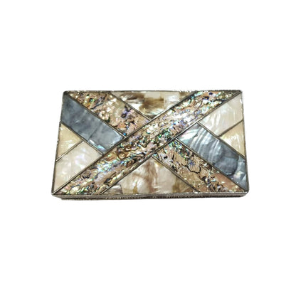 Brass Mother of Pearl Clutch Bag