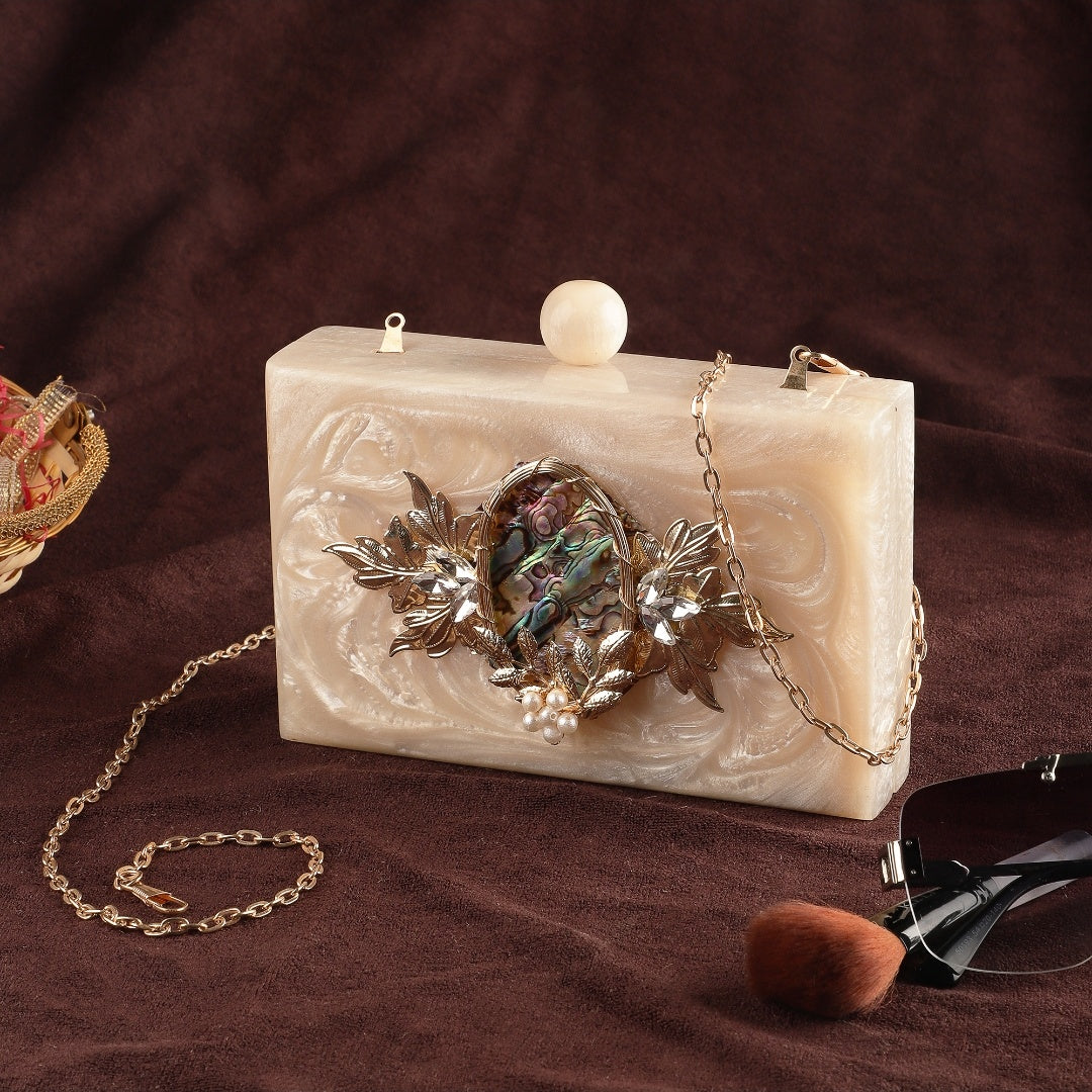 Resin Agate Clutch