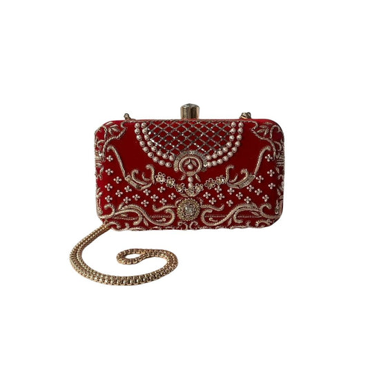 Designer Embroidery Bridal Clutch Bag