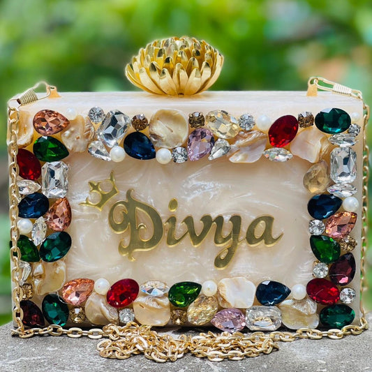 Acrylic Name Clutch