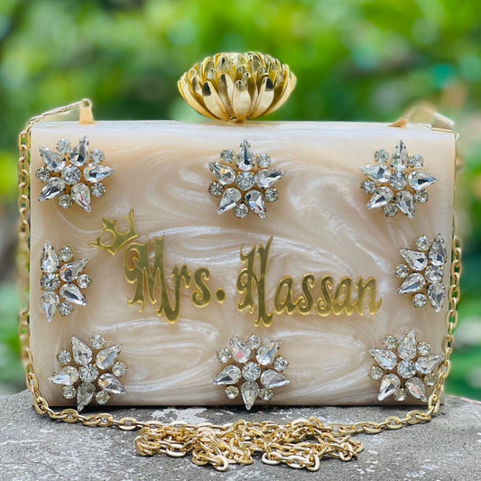 Acrylic Name Clutch